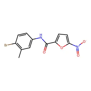 N-(4-bromo-3-methylphenyl)-5-nitro-2-furamide structure