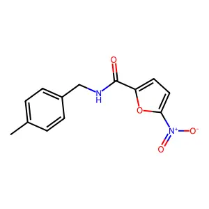 N-[(4-methylphenyl)methyl]-5-nitrofuran-2-carboxamide structure