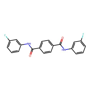 N,N'-bis(3-fluorophenyl)benzene-1,4-dicarboxamide structure