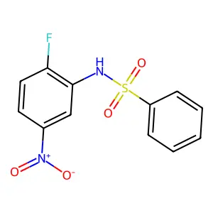 N-(2-fluoro-5-nitrophenyl)benzenesulfonamide structure