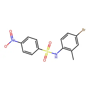 N-(4-bromo-2-methylphenyl)-4-nitrobenzenesulfonamide structure