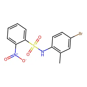 N-(4-bromo-2-methylphenyl)-2-nitrobenzenesulfonamide structure