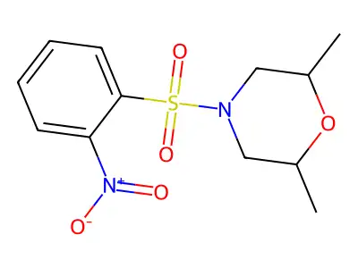2,6-Dimethyl-4-[(2-nitrophenyl)sulfonyl]morpholine structure