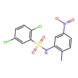 2,5-dichloro-N-(2-methyl-5-nitrophenyl)benzenesulfonamide structure