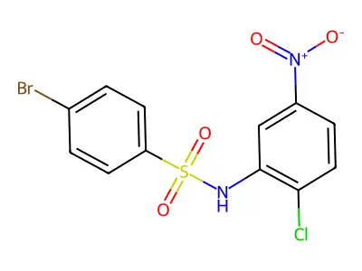 4-bromo-N-(2-chloro-5-nitrophenyl)benzenesulfonamide structure