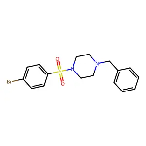 1-Benzyl-4-(4-bromophenylsulfonyl)piperazine structure