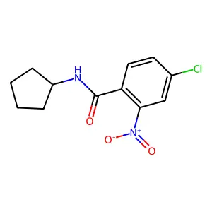 4-chloro-N-cyclopentyl-2-nitrobenzamide structure