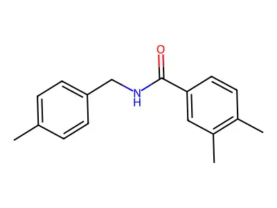 3,4-dimethyl-N-(4-methylbenzyl)benzamide structure