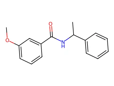 3-methoxy-N-(1-phenylethyl)benzamide structure