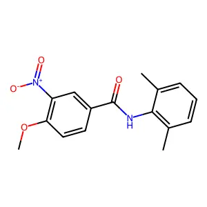 N-(2,6-二甲基苯基)-4-甲氧基-3-硝基苯甲酰胺 structure