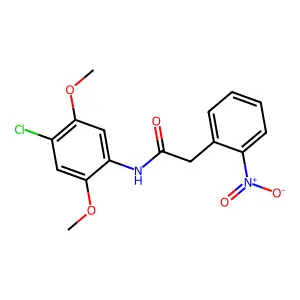 N-(4-chloro-2,5-dimethoxyphenyl)-2-(2-nitrophenyl)acetamide structure