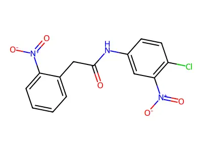 N-(4-chloro-3-nitrophenyl)-2-(2-nitrophenyl)acetamide structure