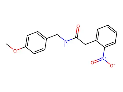N-[(4-methoxyphenyl)methyl]-2-(2-nitrophenyl)acetamide structure