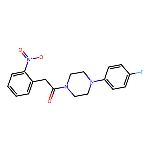 1-[4-(4-Fluorophenyl)piperazin-1-yl]-2-(2-nitrophenyl)ethanone structure