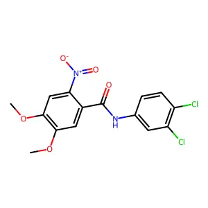 N-(3,4-dichlorophenyl)-4,5-dimethoxy-2-nitrobenzamide structure