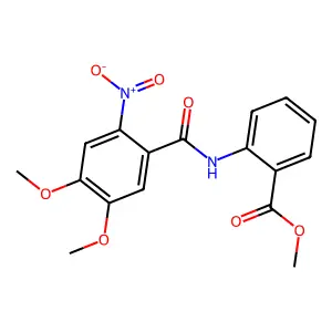 Methyl 2-(4,5-dimethoxy-2-nitrobenzamido)benzoate structure