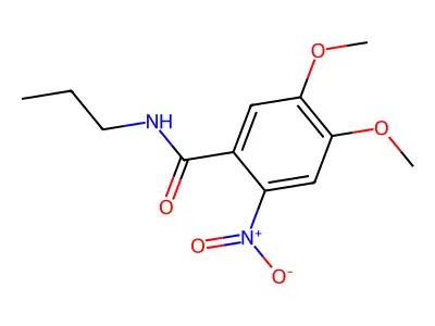 4,5-dimethoxy-2-nitro-N-propylbenzamide structure