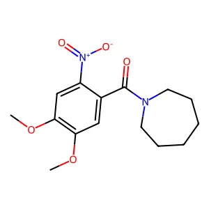 Azepan-1-yl-(4,5-dimethoxy-2-nitrophenyl)methanone structure