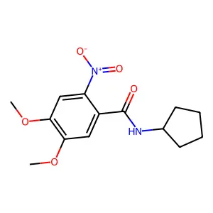 N-cyclopentyl-4,5-dimethoxy-2-nitrobenzamide structure