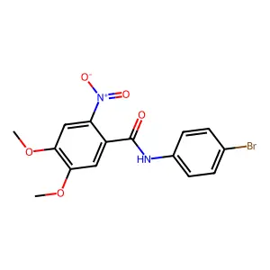 N-(4-bromophenyl)-4,5-dimethoxy-2-nitrobenzamide structure