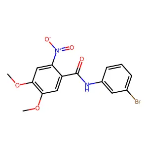 N-(3-bromophenyl)-4,5-dimethoxy-2-nitrobenzamide structure