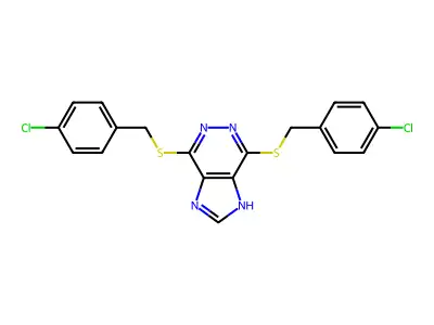 4,7-bis[(4-chlorophenyl)methylsulfanyl]-1H-imidazo[4,5-d]pyridazine structure