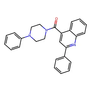 (4-Phenylpiperazin-1-yl)(2-phenylquinolin-4-yl)methanone structure