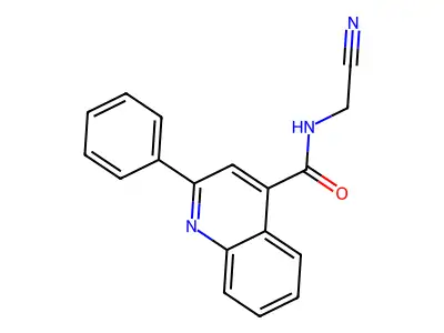 N-(cyanomethyl)-2-phenylquinoline-4-carboxamide structure