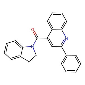 (2,3-Dihydroindol-1-yl)-(2-phenylquinolin-4-yl)methanone structure