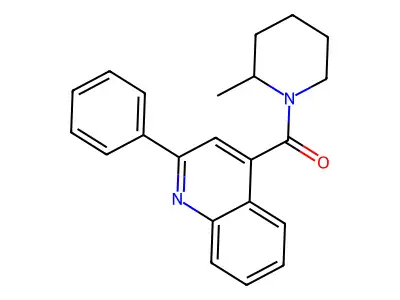 (2-Methylpiperidin-1-yl)(2-phenylquinolin-4-yl)methanone structure