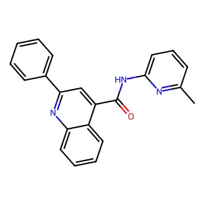 N-(6-methylpyridin-2-yl)-2-phenylquinoline-4-carboxamide structure