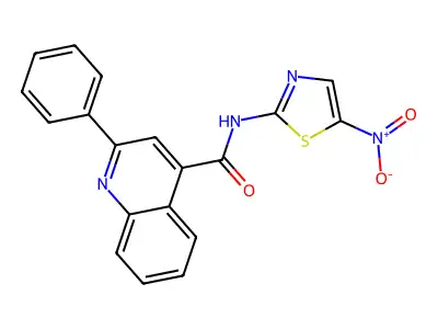 N-(5-Nitro-2-thiazolyl)-2-phenylquinoline-4-carboxamide structure