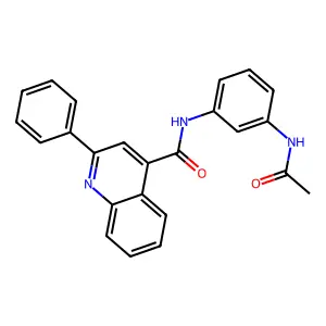 N-(3-acetamidophenyl)-2-phenylquinoline-4-carboxamide structure