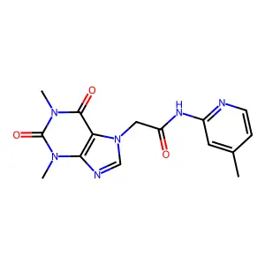 2-(1,3-dimethyl-2,6-dioxopurin-7-yl)-N-(4-methylpyridin-2-yl)acetamide structure
