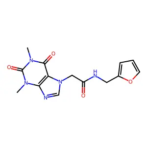 2-(1,3-dimethyl-2,6-dioxopurin-7-yl)-N-(furan-2-ylmethyl)acetamide structure