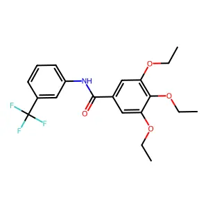 3,4,5-triethoxy-N-[3-(trifluoromethyl)phenyl]benzamide structure