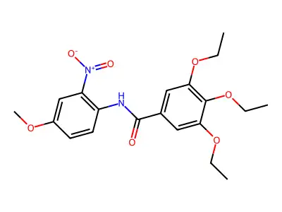 3,4,5-triethoxy-N-(4-methoxy-2-nitrophenyl)benzamide structure