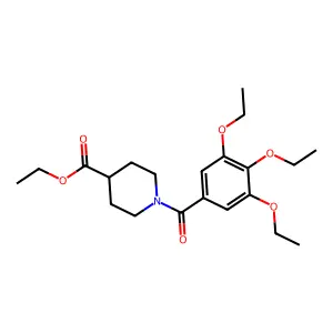 Ethyl 1-(3,4,5-triethoxybenzoyl)-4-piperidinecarboxylate structure