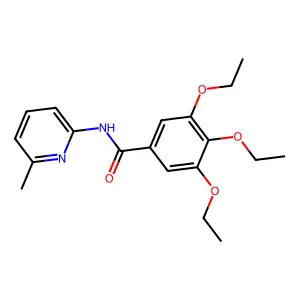 3,4,5-三乙氧基-N-(6-甲基吡啶-2-基)苯甲酰胺 structure