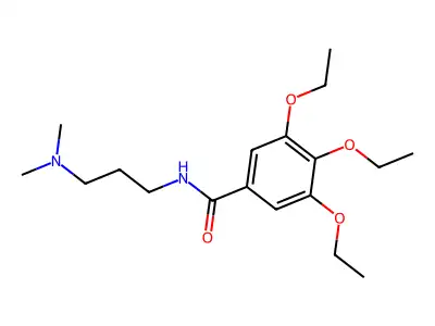 N-[3-(dimethylamino)propyl]-3,4,5-triethoxybenzamide structure