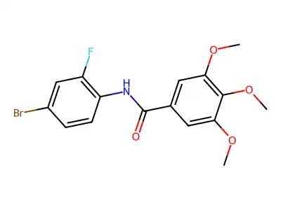 N-(4-bromo-2-fluorophenyl)-3,4,5-trimethoxybenzamide structure