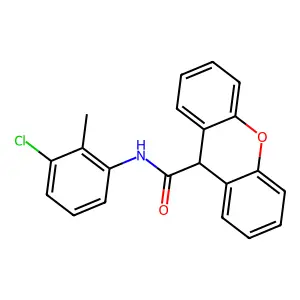 N-(3-chloro-2-methylphenyl)-9H-xanthene-9-carboxamide structure