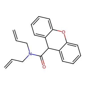 N,N-bis(prop-2-enyl)-9H-xanthene-9-carboxamide structure