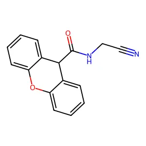 N-(cyanomethyl)-9H-xanthene-9-carboxamide structure