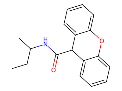 N-butan-2-yl-9H-xanthene-9-carboxamide structure