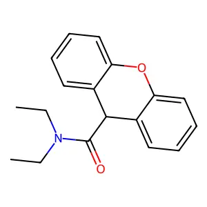 N,N-二乙基-9H-呫吨-9-甲酰胺 structure