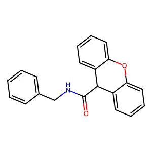 N-benzyl-9H-xanthene-9-carboxamide structure