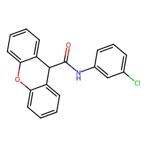 N-(3-chlorophenyl)-9H-xanthene-9-carboxamide structure