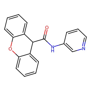 N-(pyridin-3-yl)-9H-xanthene-9-carboxamide structure