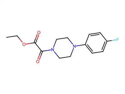 Ethyl [4-(4-fluorophenyl)-1-piperazinyl](oxo)acetate structure